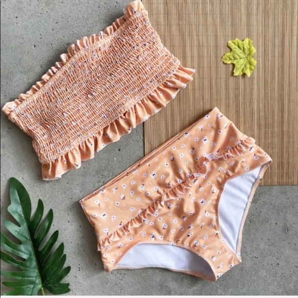 kelzposh Other - Last One 🌟 “The Kate” Bandeau Smocked High Waisted Bikini